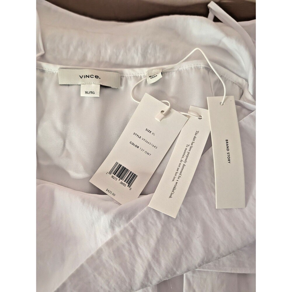 NWT Vince. White Panel Midi Dress XL - Quiet Luxury Minimalist Bridal Event - Picture 11 of 15